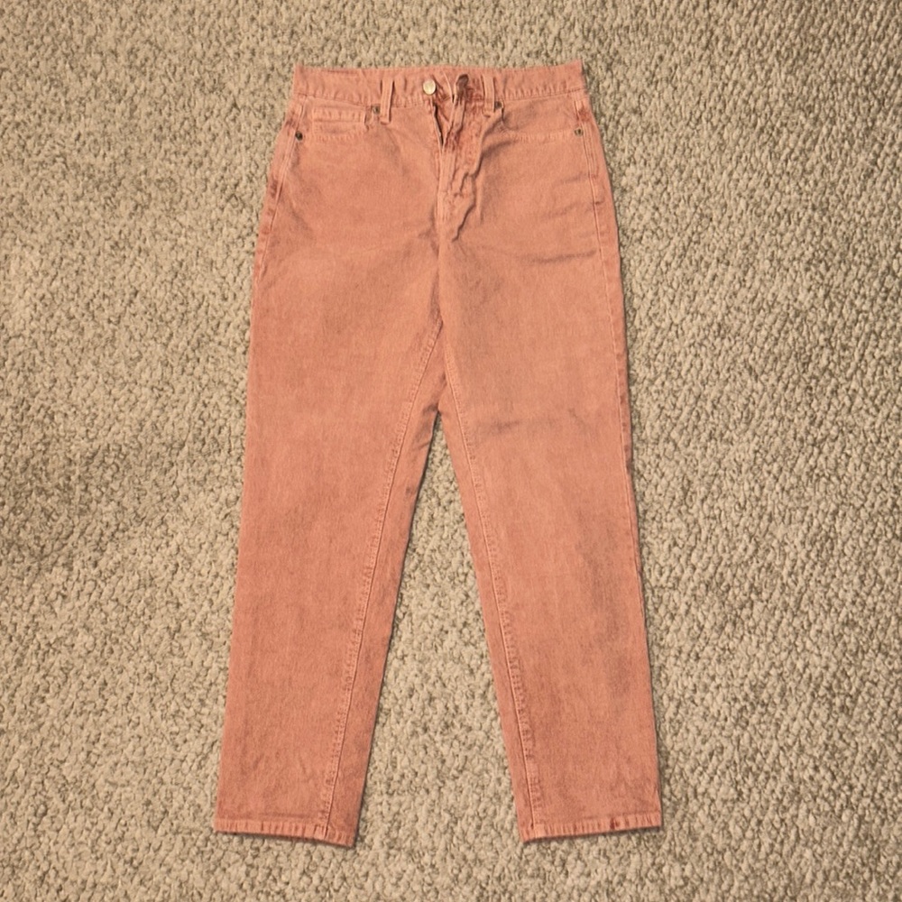 AEO straight leg pink corduroys